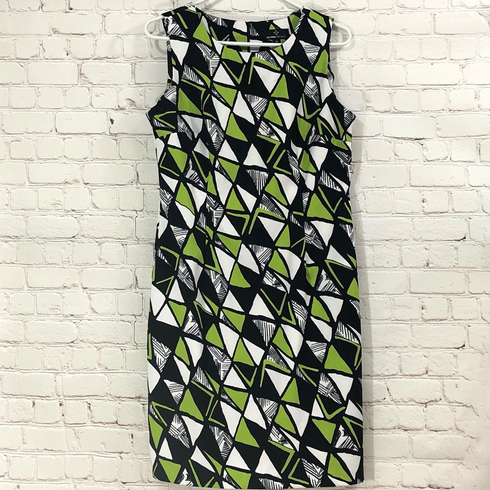 EUC Ronni Nicole Sleeveless Retro Sheath Dress 10